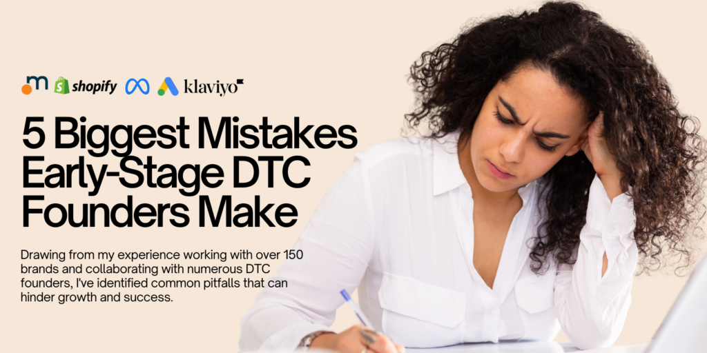 Feature image for the blog article discussing DTC advertising mistakes.