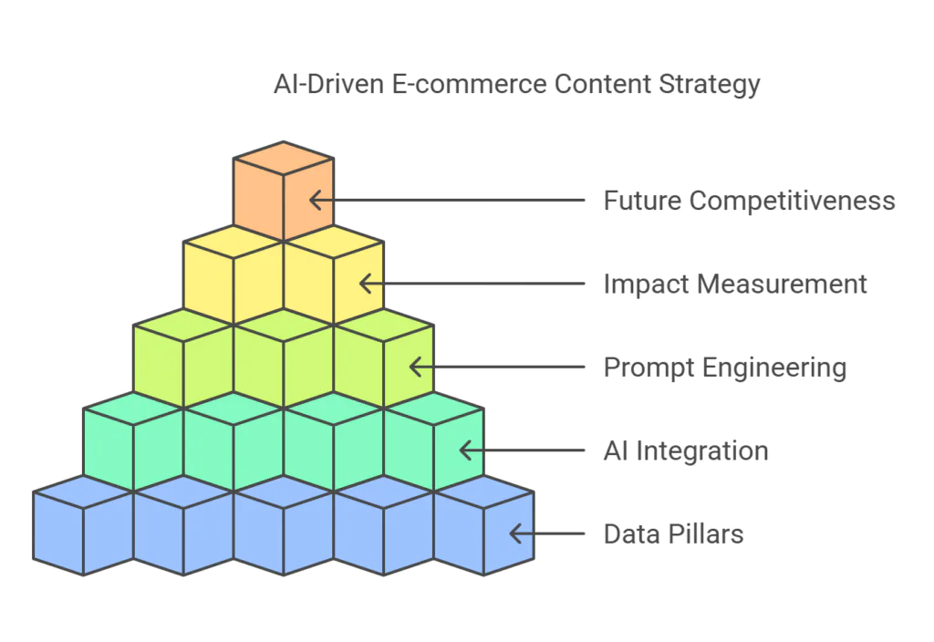 Illustration of how to sucesfully develop a chatgpt ecommerce strategy.