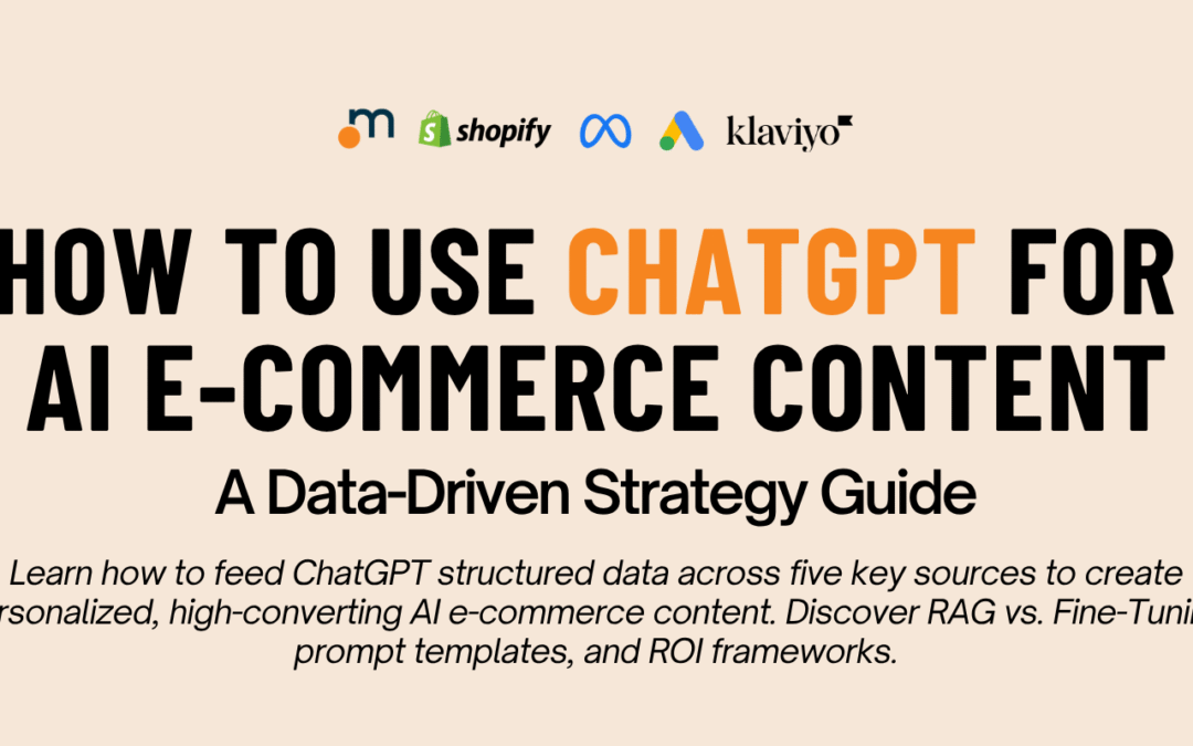 How to Use ChatGPT for AI E-commerce Content: A Data-Driven Strategy Guide